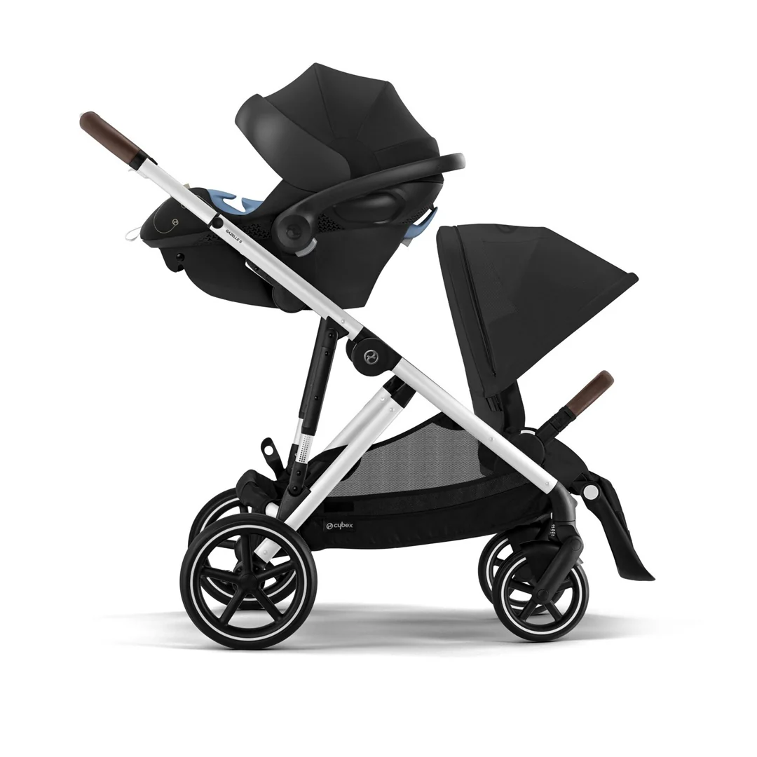 Cybex Gazelle S Single-to-Double Stroller - Silver Frame / Moon Black - Image 3