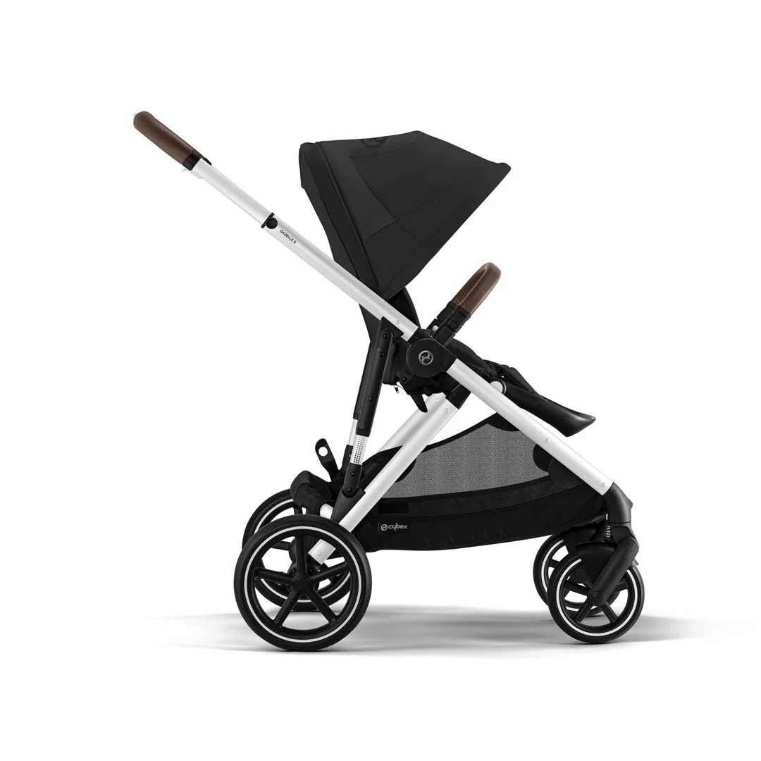 Cybex Gazelle S Single-to-Double Stroller - Silver Frame / Moon Black - Image 8