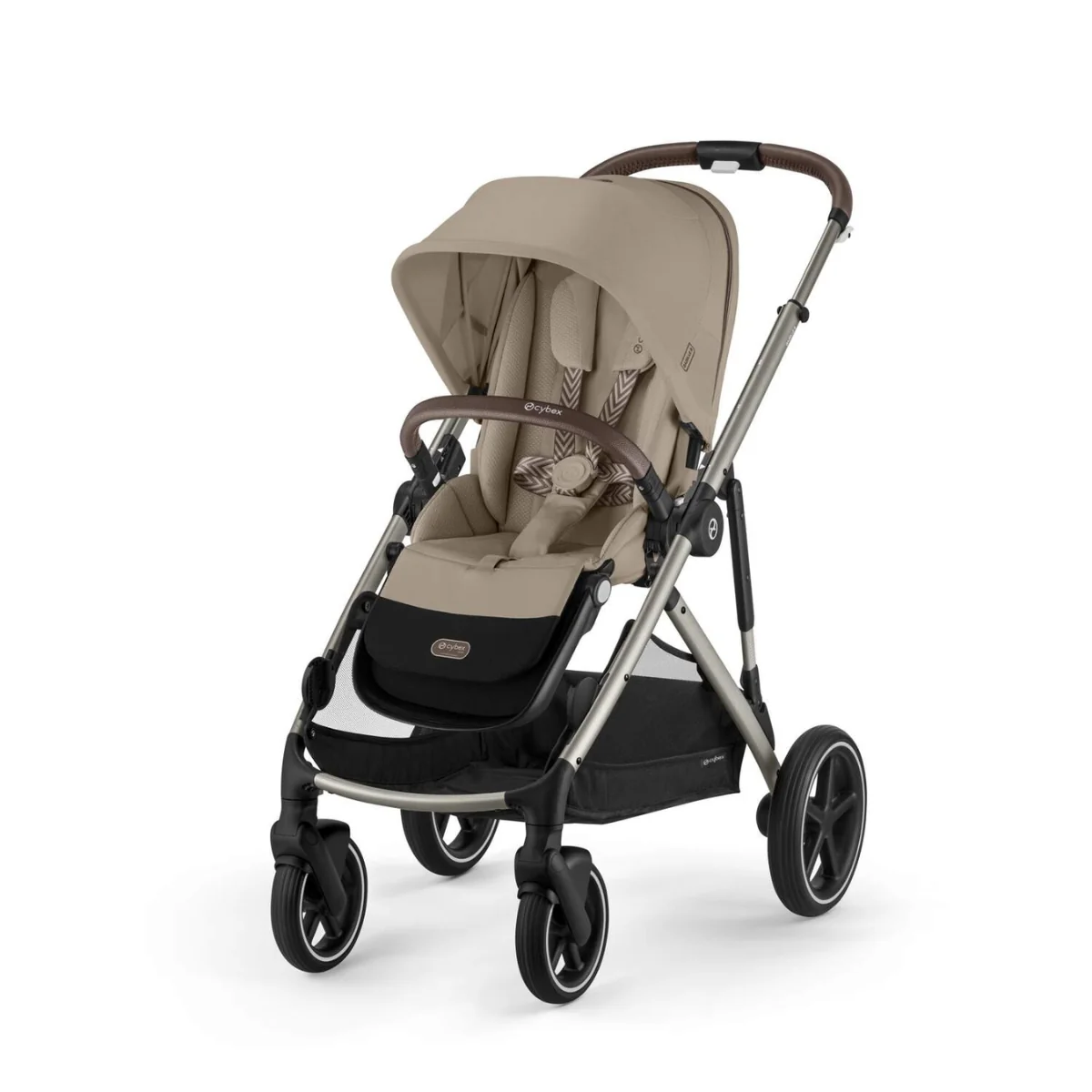 Cybex Gazelle S Single-to-Double Stroller - Taupe Frame / Almond Beige - Image 5