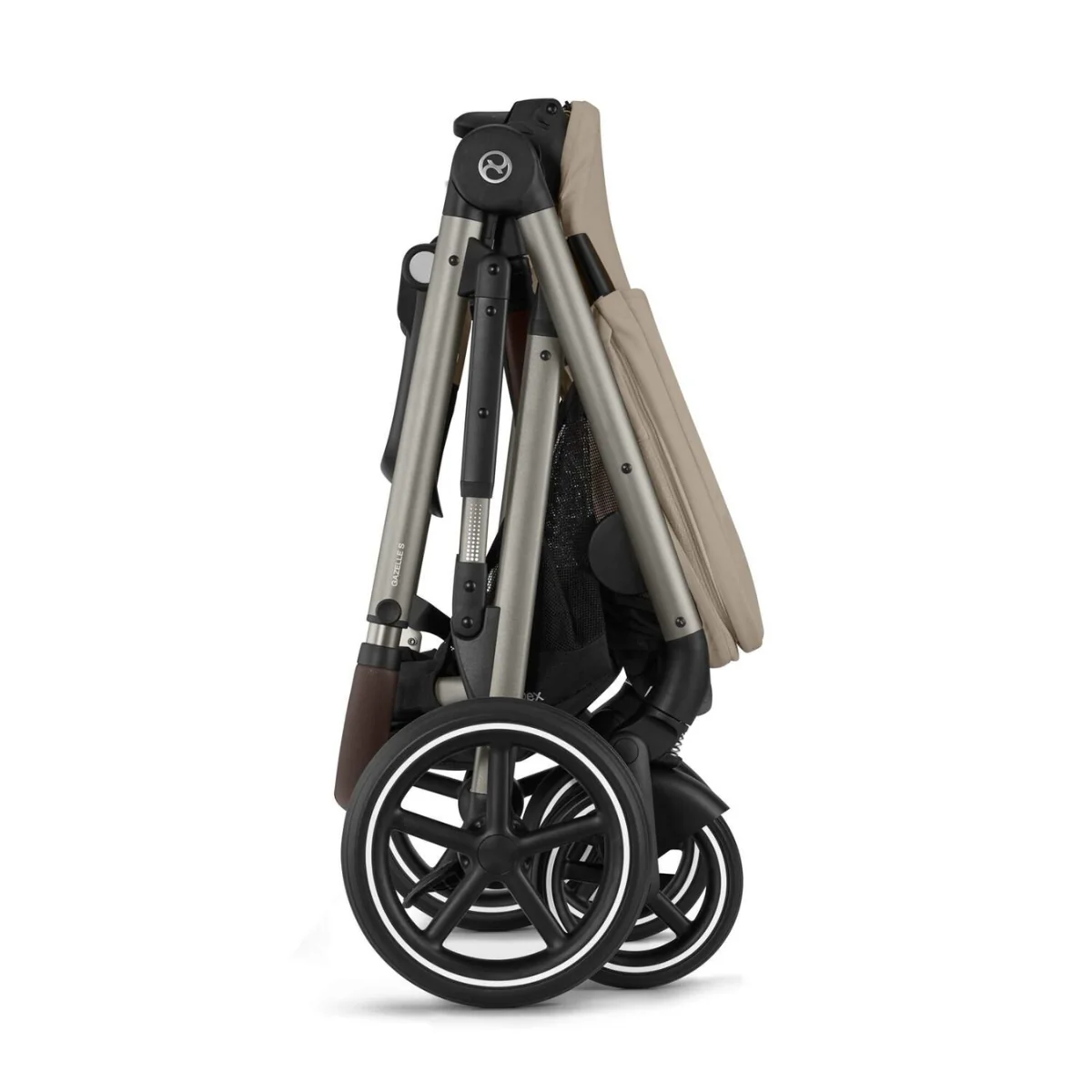 Cybex Gazelle S Single-to-Double Stroller - Taupe Frame / Almond Beige - Image 9