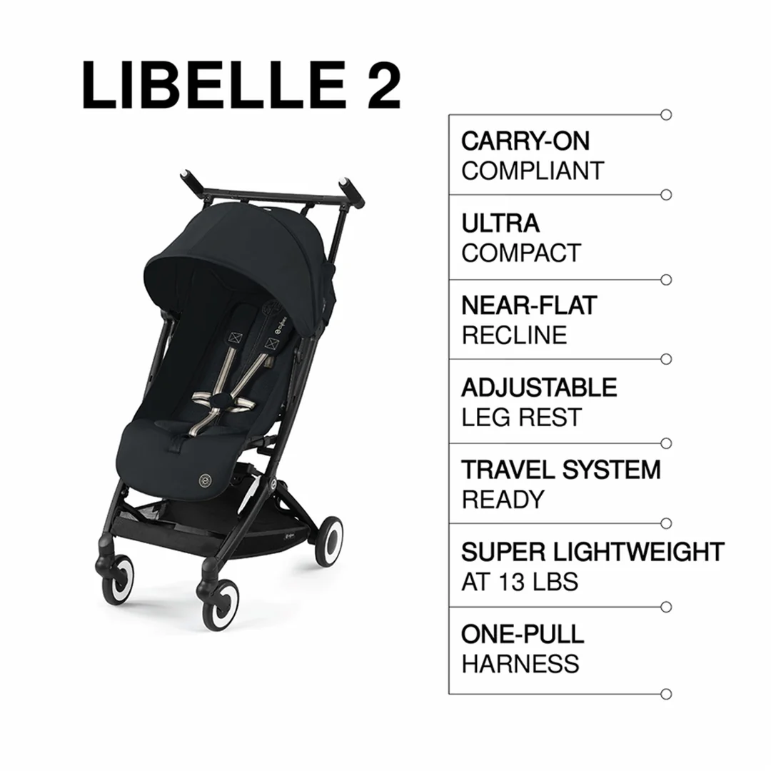 Cybex Libelle 2 Compact Stroller - Magic Black - Image 9