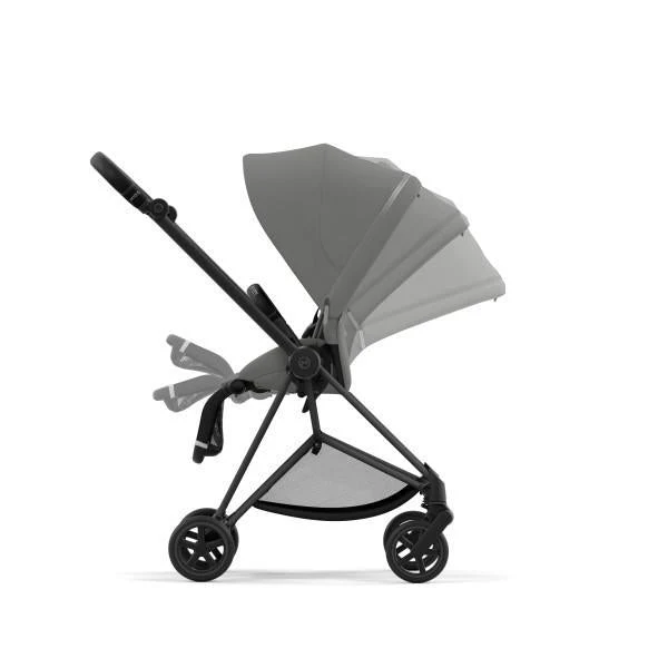 Cybex Mios 3 Stroller - Matte Black/Black Frame and Soho Grey Seat Pack - Image 8