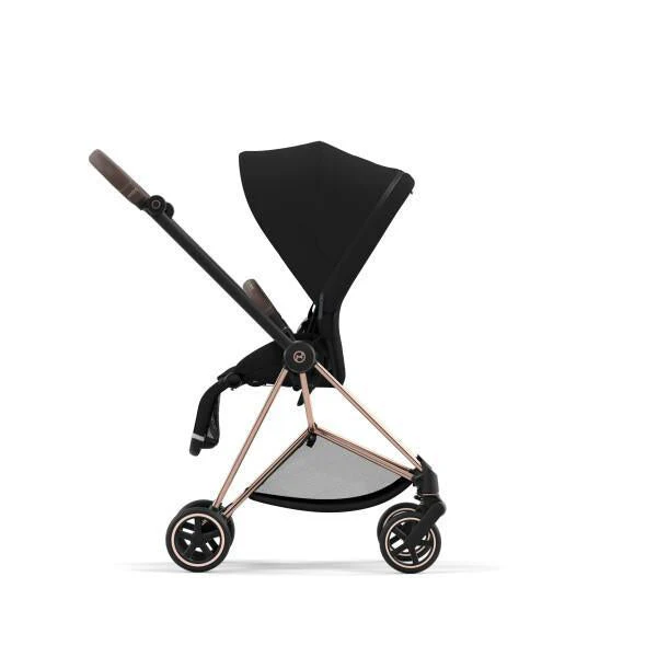 Cybex Mios 3 Stroller - Rose Gold/Brown Frame and Deep Black Seat Pack - Image 4