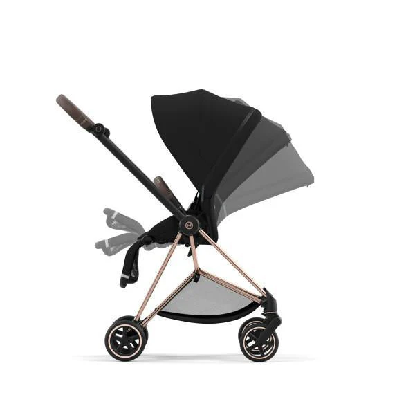 Cybex Mios 3 Stroller - Rose Gold/Brown Frame and Deep Black Seat Pack - Image 5
