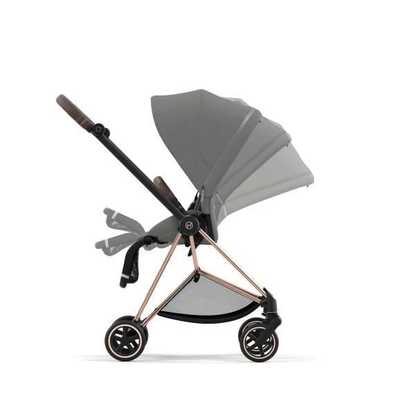 Cybex Mios 3 Stroller - Rose Gold/Brown Frame and Soho Grey Seat Pack - Image 10