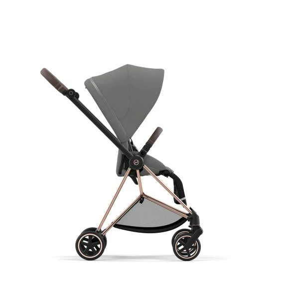 Cybex Mios 3 Stroller - Rose Gold/Brown Frame and Soho Grey Seat Pack - Image 4