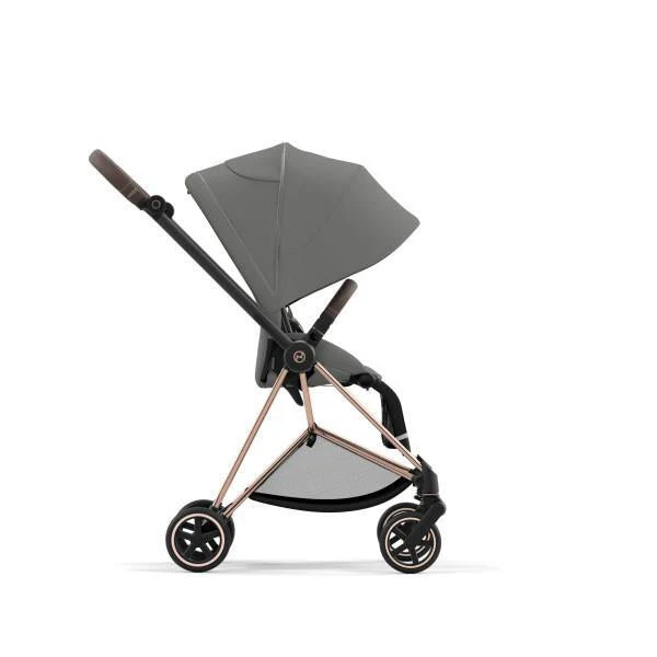 Cybex Mios 3 Stroller - Rose Gold/Brown Frame and Soho Grey Seat Pack - Image 9