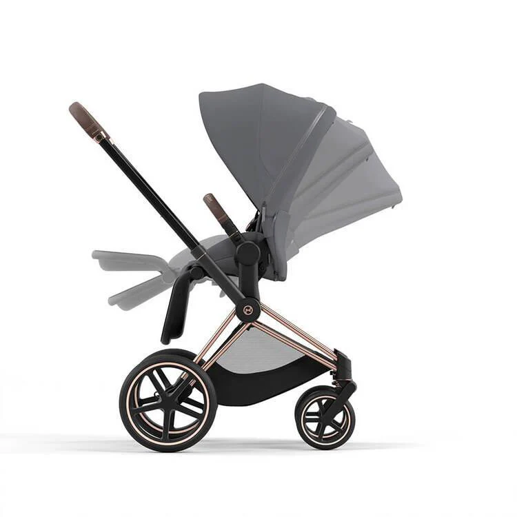 Cybex Priam 4 Complete Stroller Rose Gold Soho Grey - Image 3