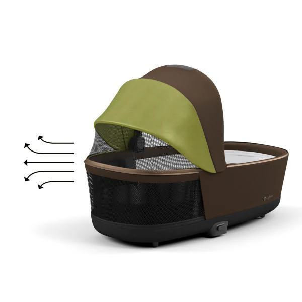 Cybex Priam 4/E-Priam 2 Lux Carry Cot - Khaki Green - Image 2