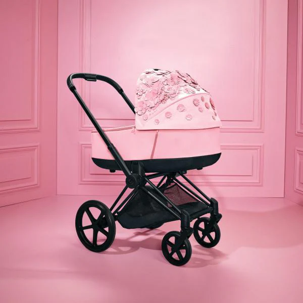 Cybex Priam 4/E-Priam 2 Lux Carry Cot - Simply Flowers Nude Beige - Image 10