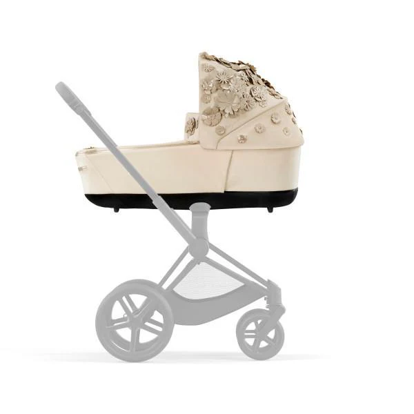 Cybex Priam 4/E-Priam 2 Lux Carry Cot - Simply Flowers Nude Beige - Image 5