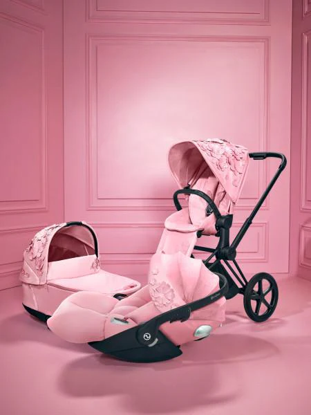 Cybex Priam 4/E-Priam 2 Seat Pack - Simply Flowers Dream Grey - Image 4