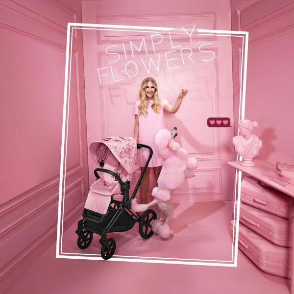 Cybex Priam 4/E-Priam 2 Seat Pack - Simply Flowers Dream Grey - Image 5