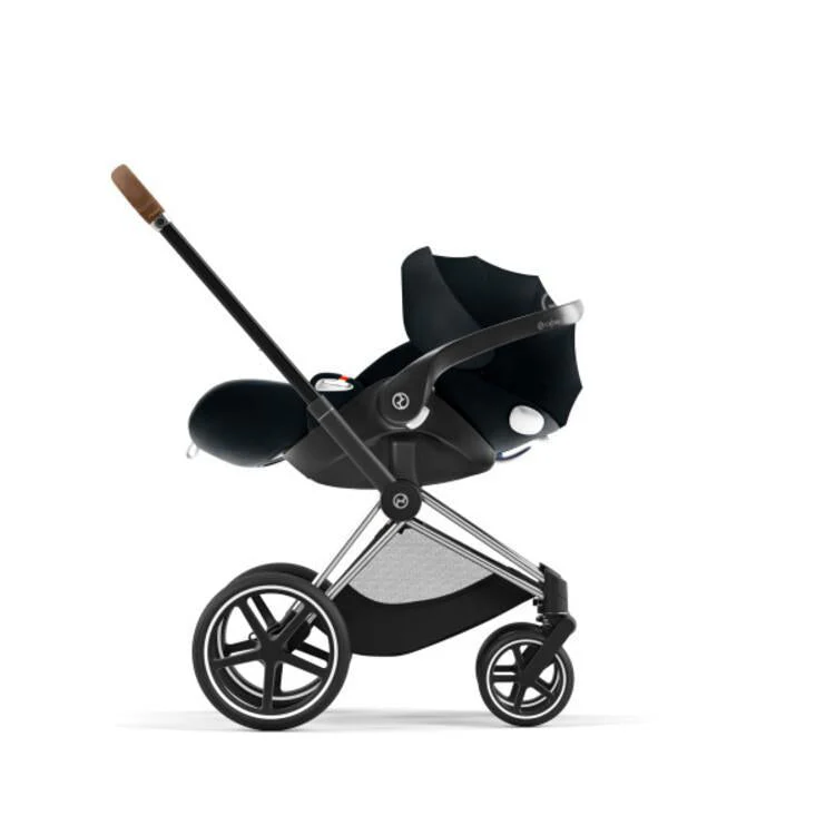 Cybex Priam 4 Stroller - Chrome/Brown Frame and Nautical Blue Seat Pack - Image 9