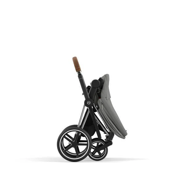 Cybex Priam 4 Stroller - Chrome/Brown Frame and Soho Grey Seat Pack - Image 8