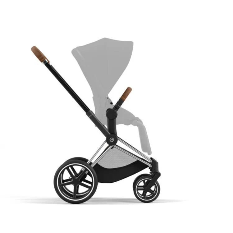 Cybex Priam 4 Stroller Frame - Chrome/Brown - Image 2