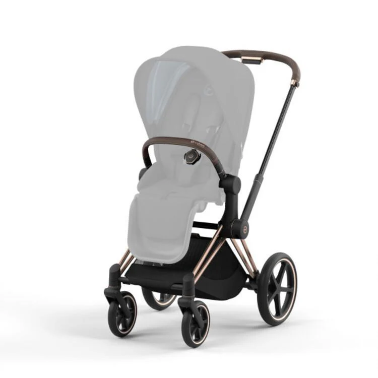 Cybex Priam 4 Stroller Frame - Rose Gold/Brown - Image 2