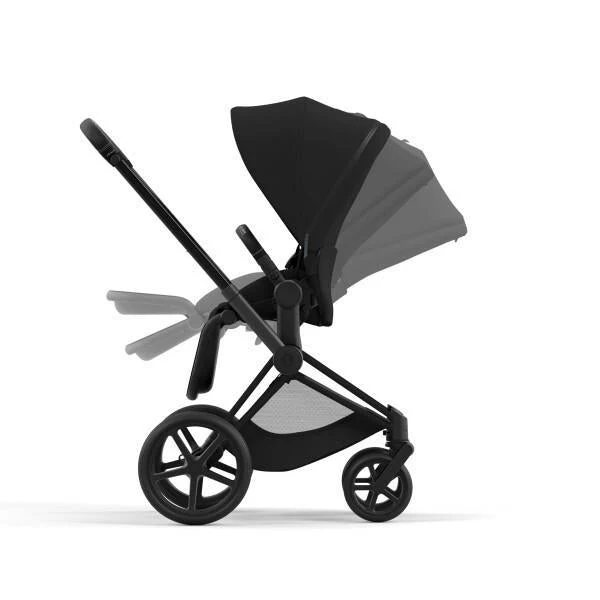 Cybex Priam 4 Stroller - Matte Black/Black Frame and Deep Black Seat Pack - Image 5