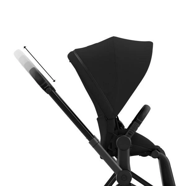 Cybex Priam 4 Stroller - Matte Black/Black Frame and Deep Black Seat Pack - Image 6