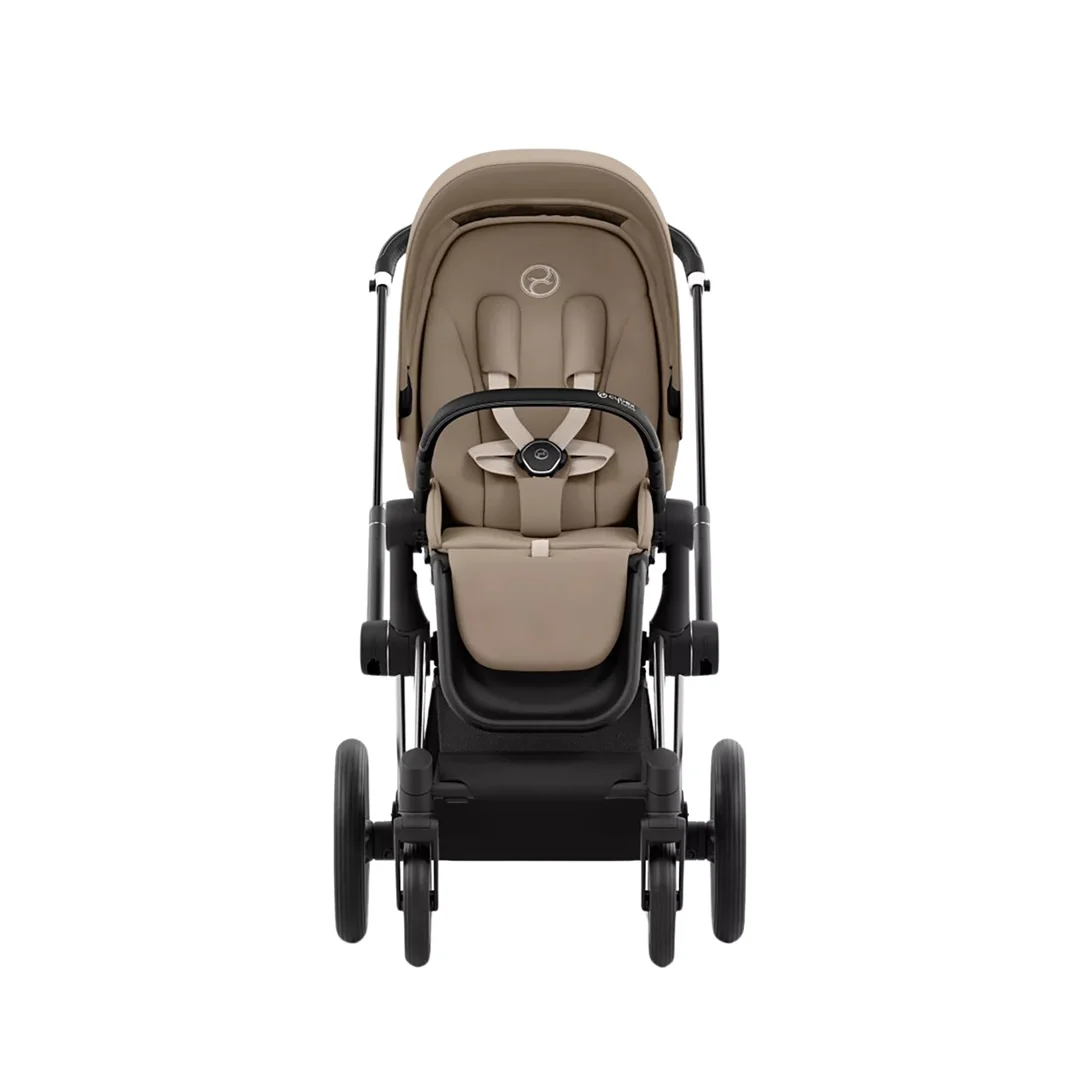 Cybex Priam 4 Stroller - Chrome Black / Cozy Beige - Image 3