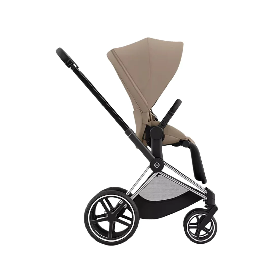 Cybex Priam 4 Stroller - Chrome Black / Cozy Beige - Image 4
