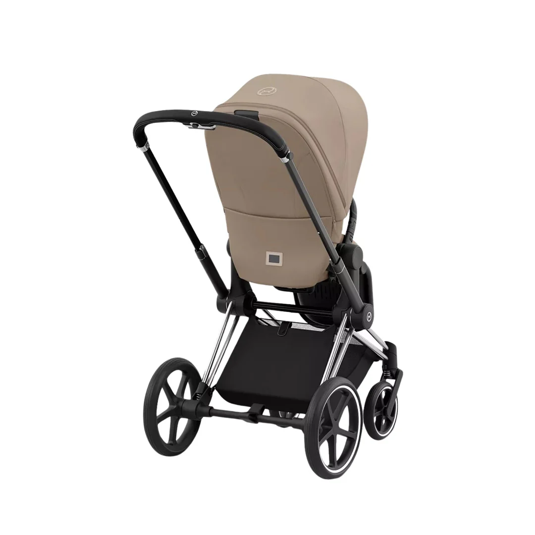 Cybex Priam 4 Stroller - Chrome Black / Cozy Beige - Image 5