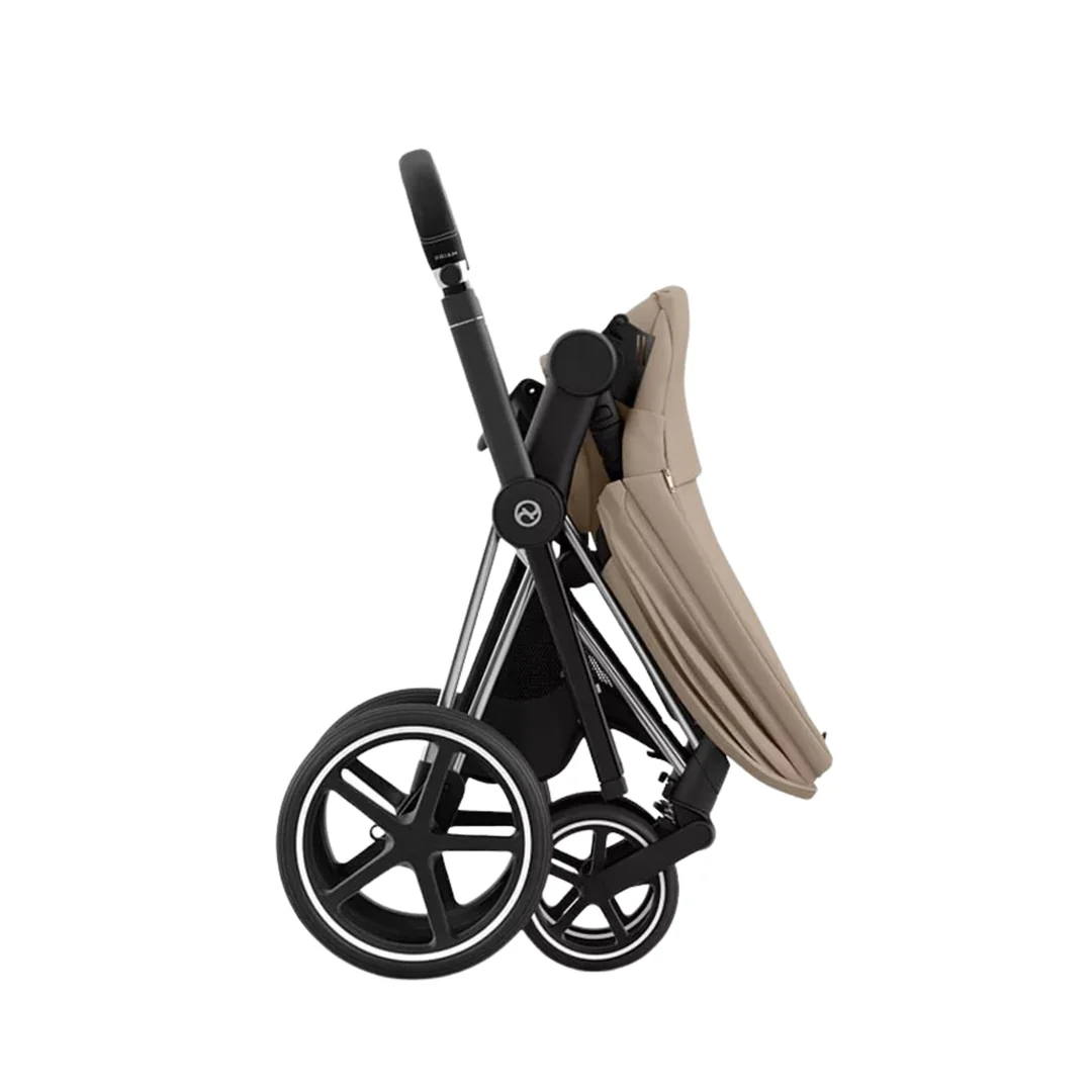 Cybex Priam 4 Stroller - Chrome Black / Cozy Beige - Image 6