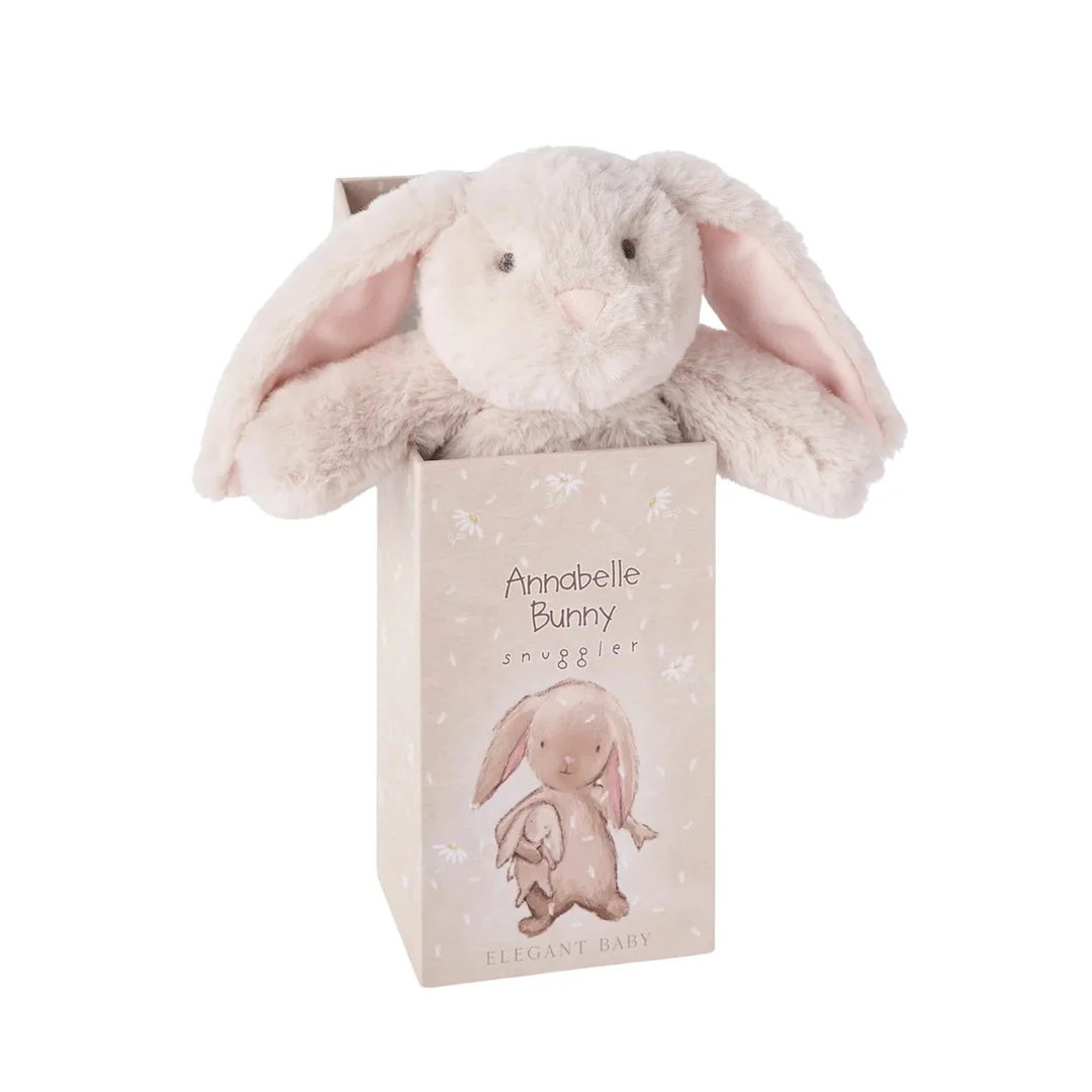 Elegant Baby Annabelle Bunny Snuggler Plush Security Blanket w/ Gift Box