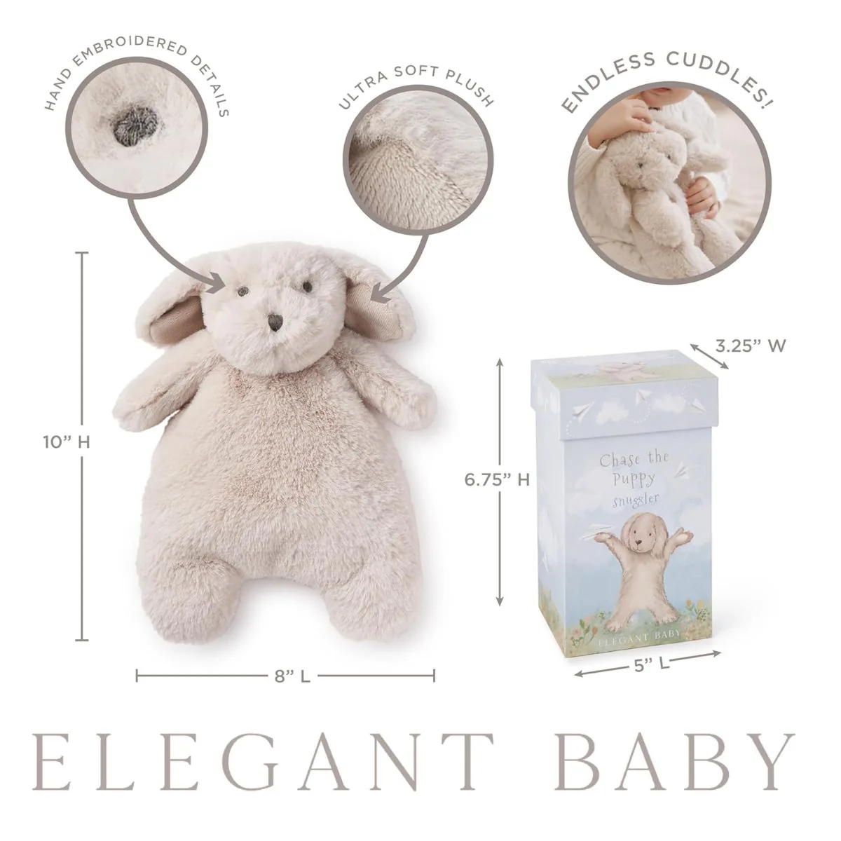 Elegant Baby Chase the Puppy Snuggler Plush Security Blanket w/ Gift Box - Image 5