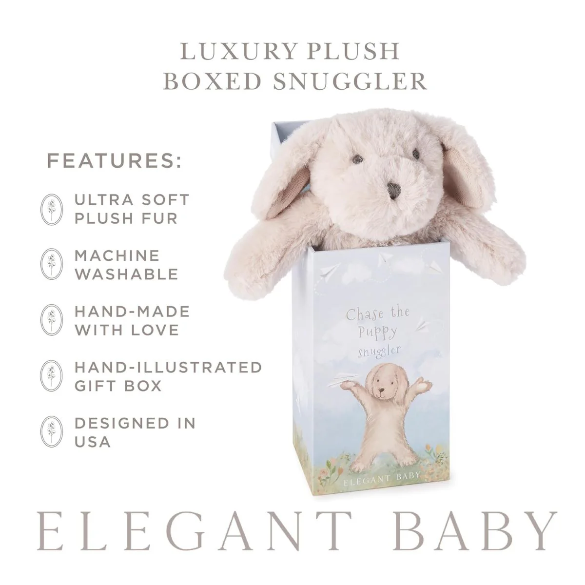 Elegant Baby Chase the Puppy Snuggler Plush Security Blanket w/ Gift Box - Image 6