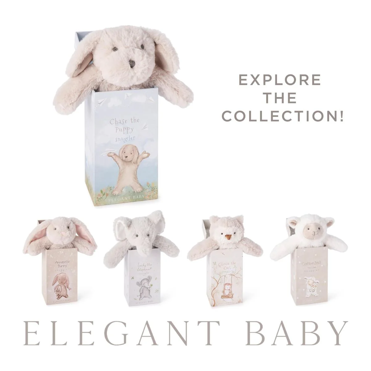 Elegant Baby Chase the Puppy Snuggler Plush Security Blanket w/ Gift Box - Image 7