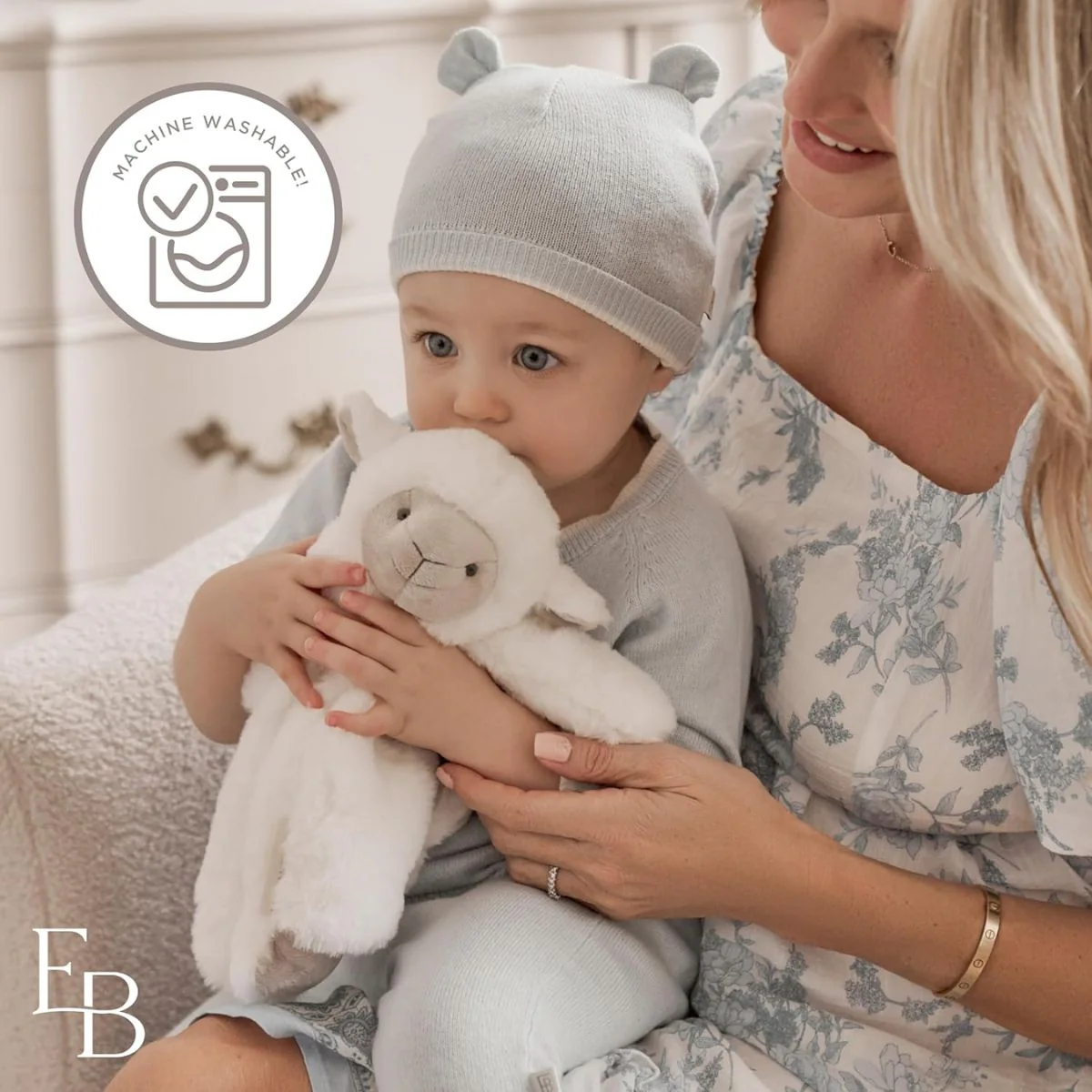 Elegant Baby Cottonball the Lamb Snuggler Plush Security Blanket w/ Gift Box - Image 9