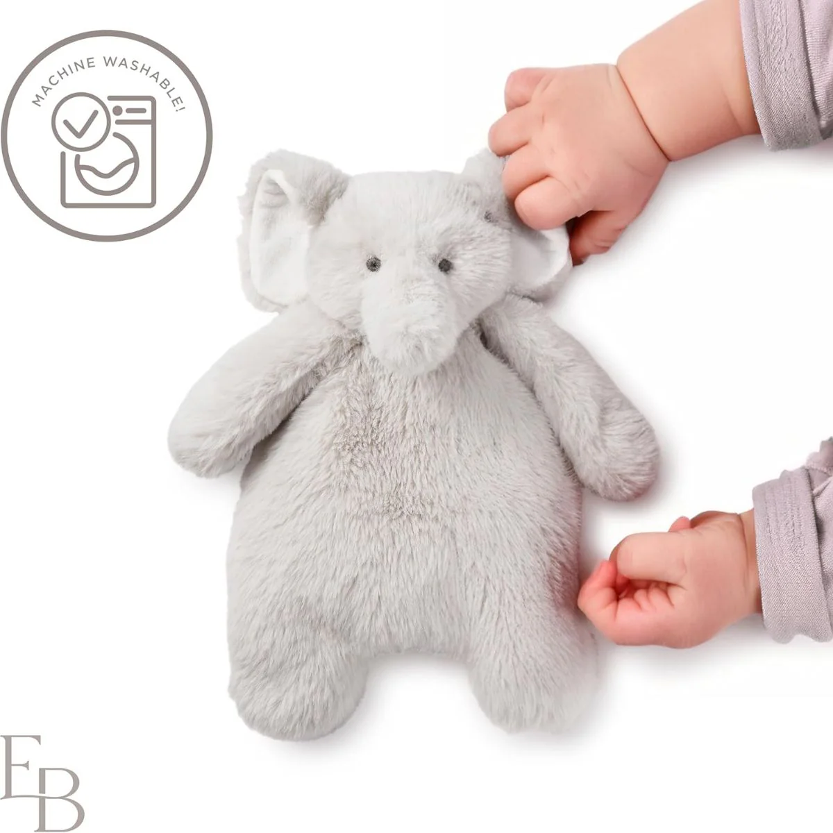 Elegant Baby Lucky the Elephant Snuggler Plush Security Blanket w/ Gift Box - Image 2