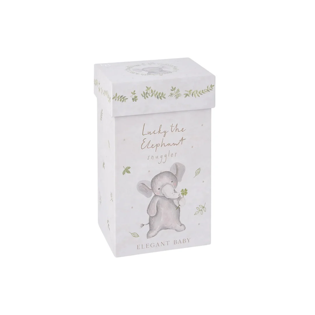 Elegant Baby Lucky the Elephant Snuggler Plush Security Blanket w/ Gift Box - Image 4