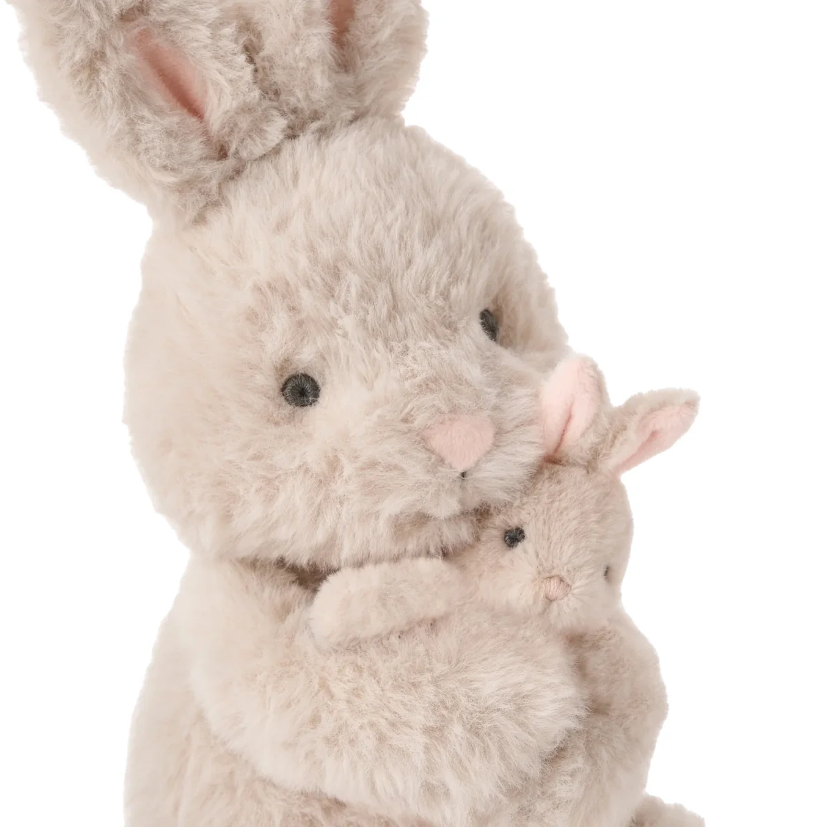 Elegant Baby Mama + Baby Bunny Plush Toy Set - Image 3
