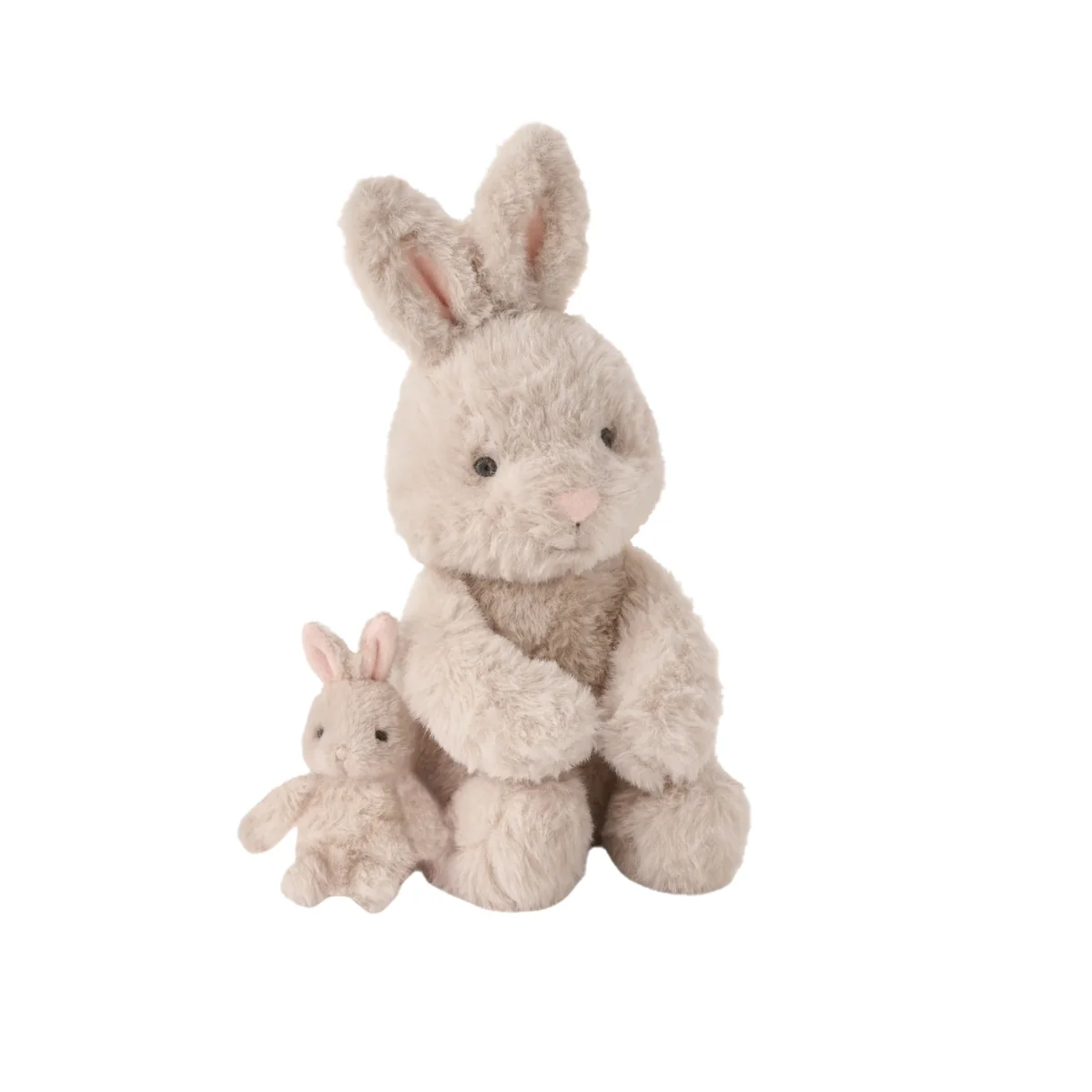 Elegant Baby Mama + Baby Bunny Plush Toy Set - Image 4