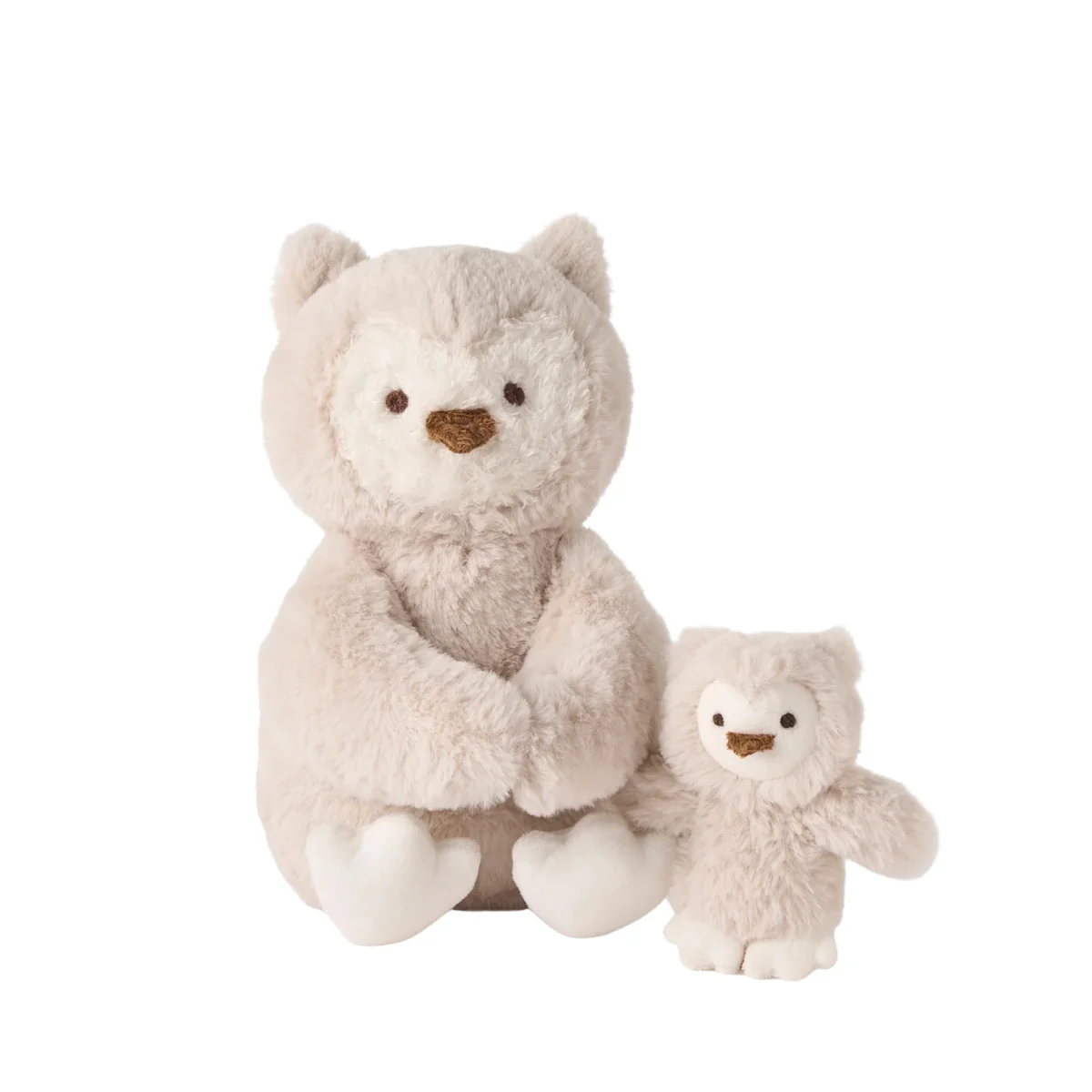 Elegant Baby Mama + Baby Owl Plush Toy Set - Image 3