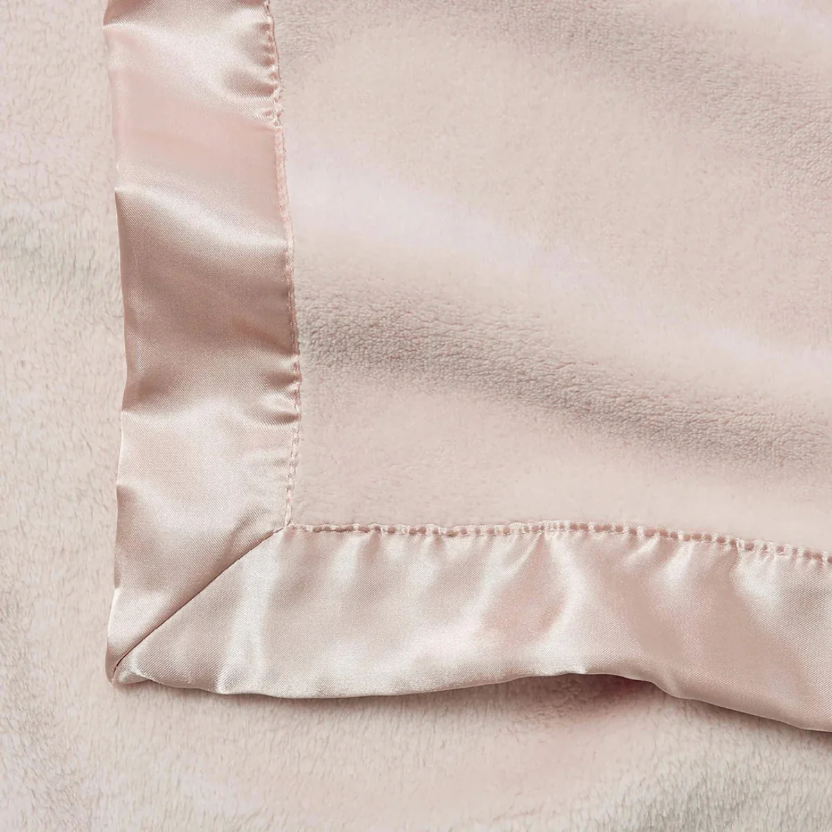 Elegant Baby Satin Flannel Fleece Baby Security Blanket - Pale Pink - Image 2