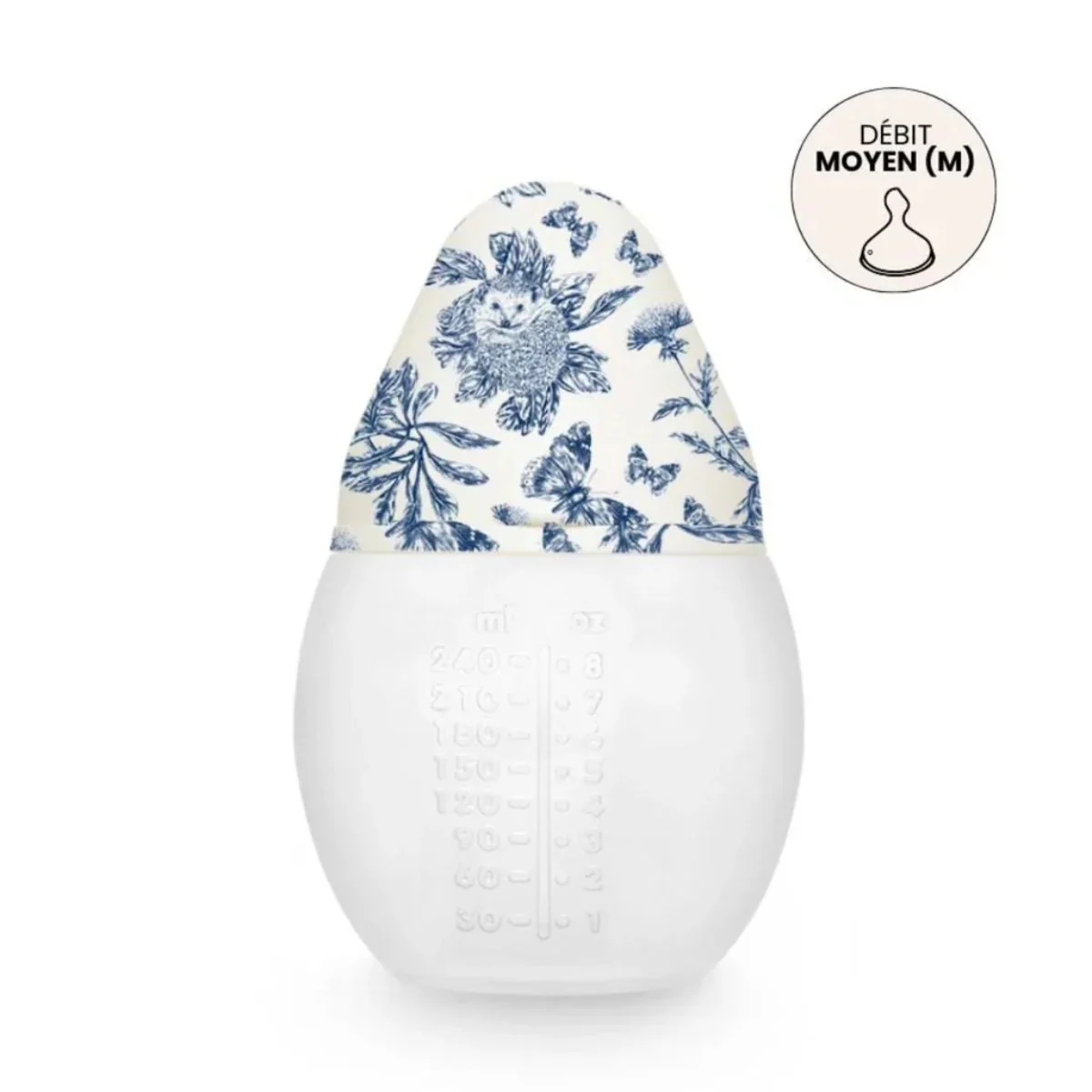 Élhée Baby Bottle 240ml Tartine et Chocolat Toile de Jouy Blue 0M+ - Image 4
