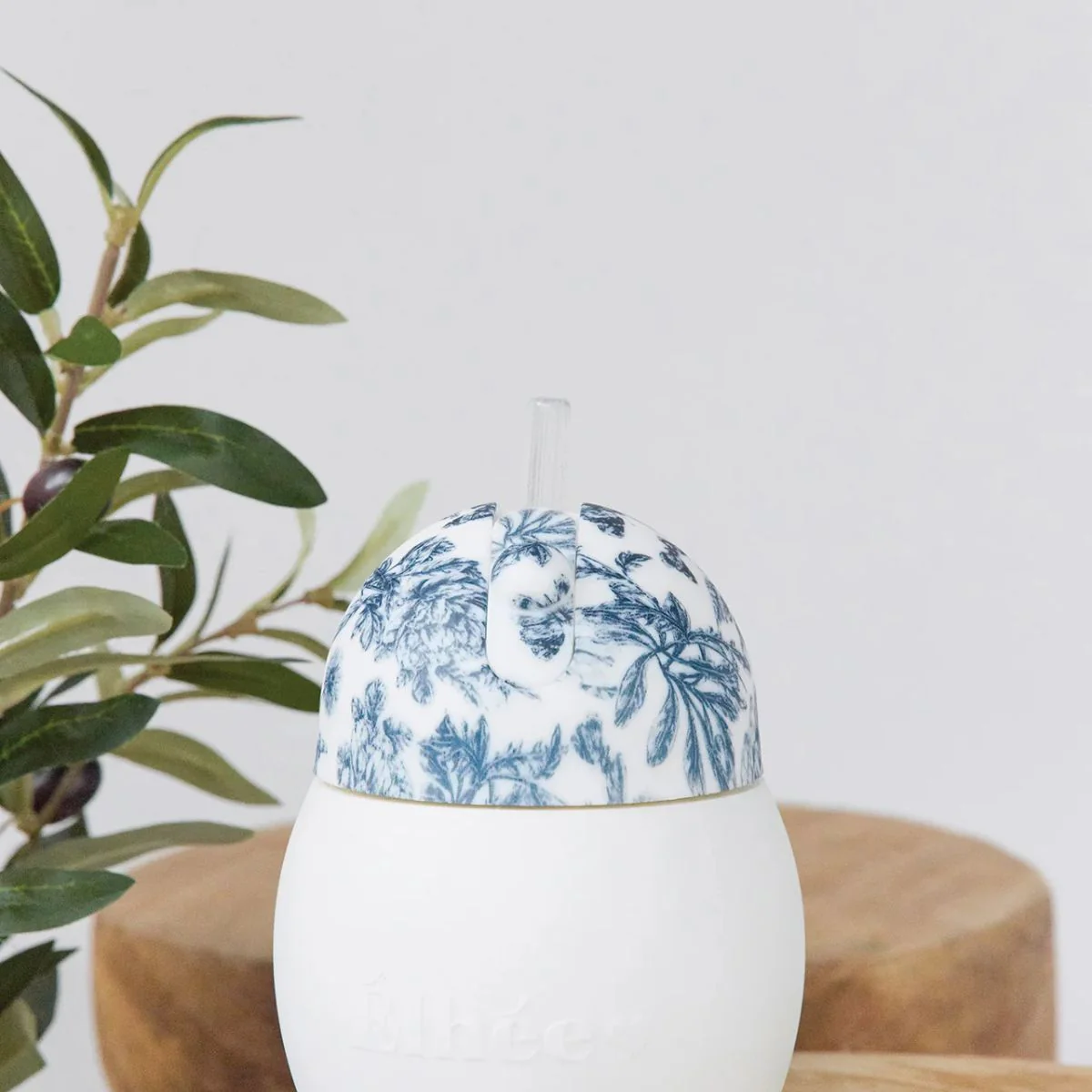 Élhée Weighted Straw Cup Tartine et Chocolat Toile de Jouy Blue 240 ml 9M+ - Image 10