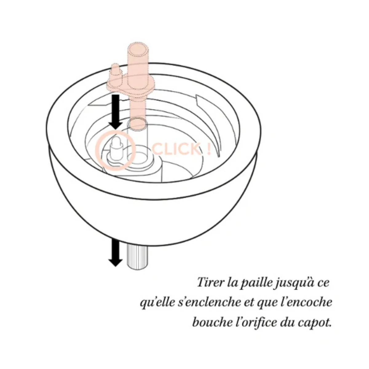 Élhée Weighted Straw Cup Tartine et Chocolat Toile de Jouy Terracotta 240 ml 9M+ - Image 4