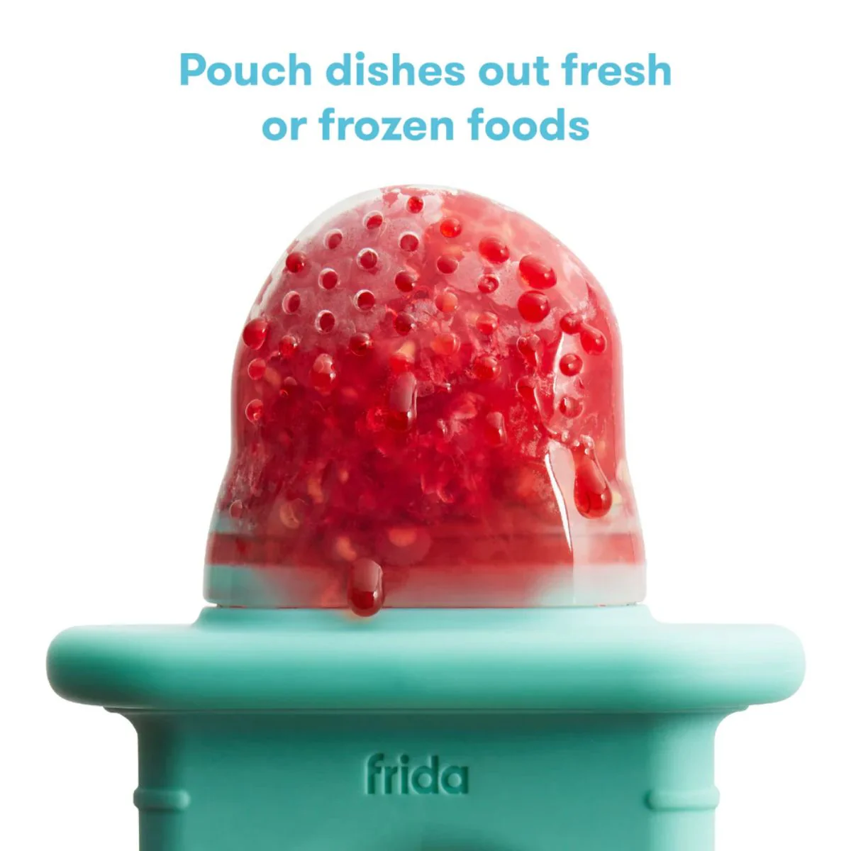 Frida Baby Push Pop Baby Food Feeder - Light Teal Blue - Image 3