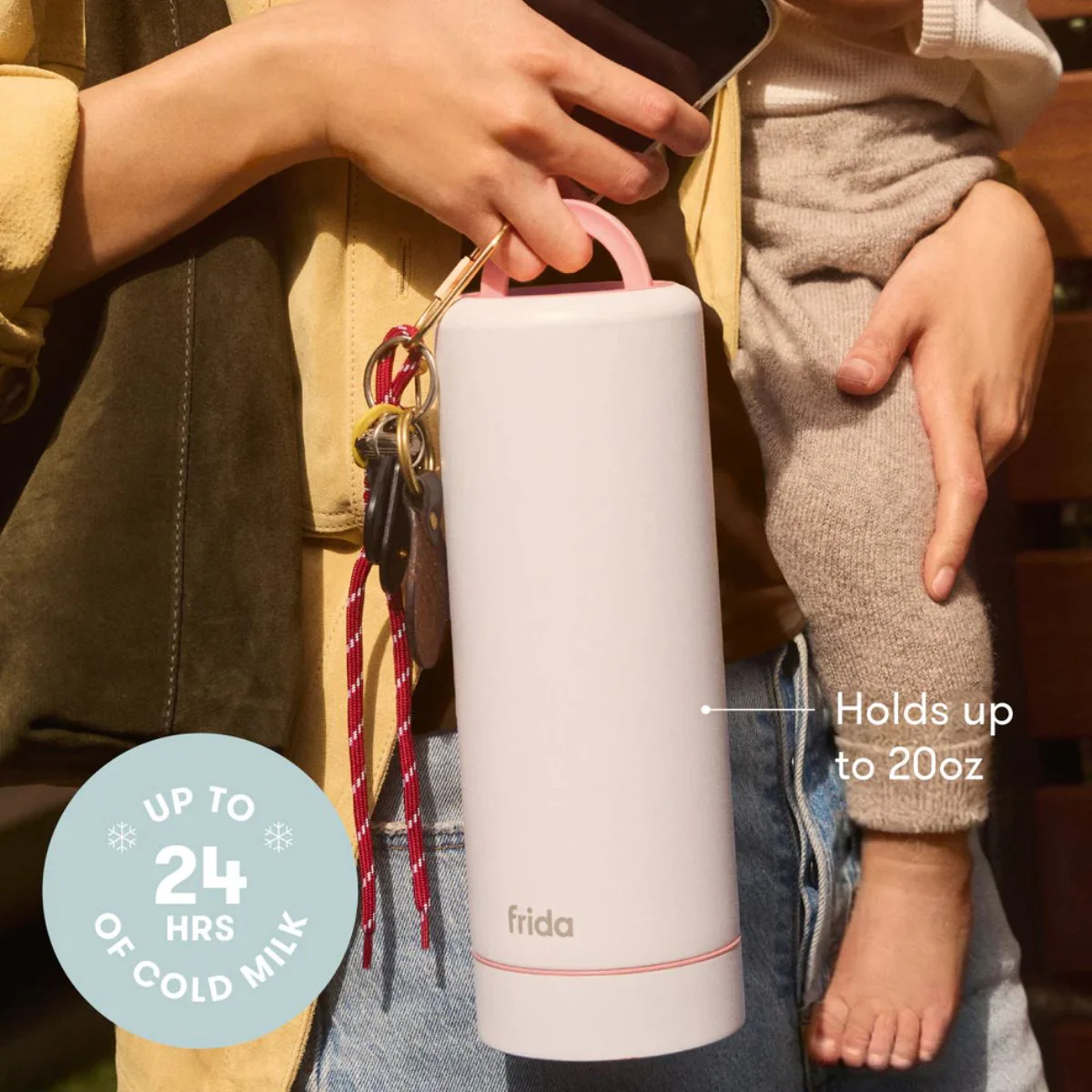 Frida Mom Flow + Go Breastmilk Cooler Bottle 20 oz - Image 2