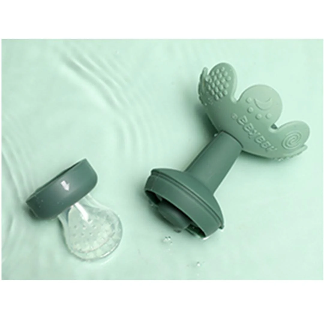 Haakaa Flower Fresh Food Feeder & Cover Set - Pea Green - Image 7