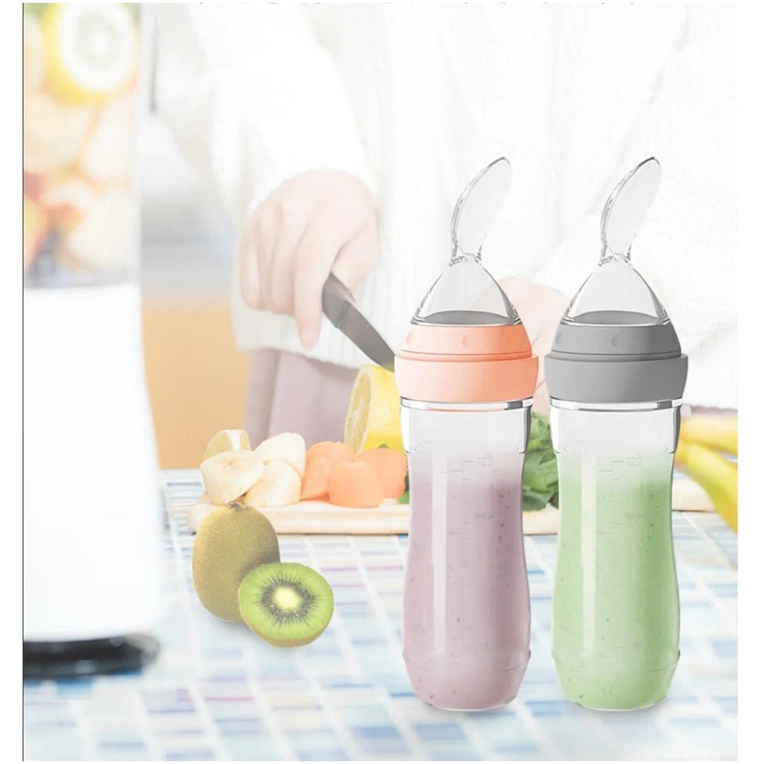 Haakaa Silicone Baby Food Dispensing Spoon Feeder 4oz - Image 3