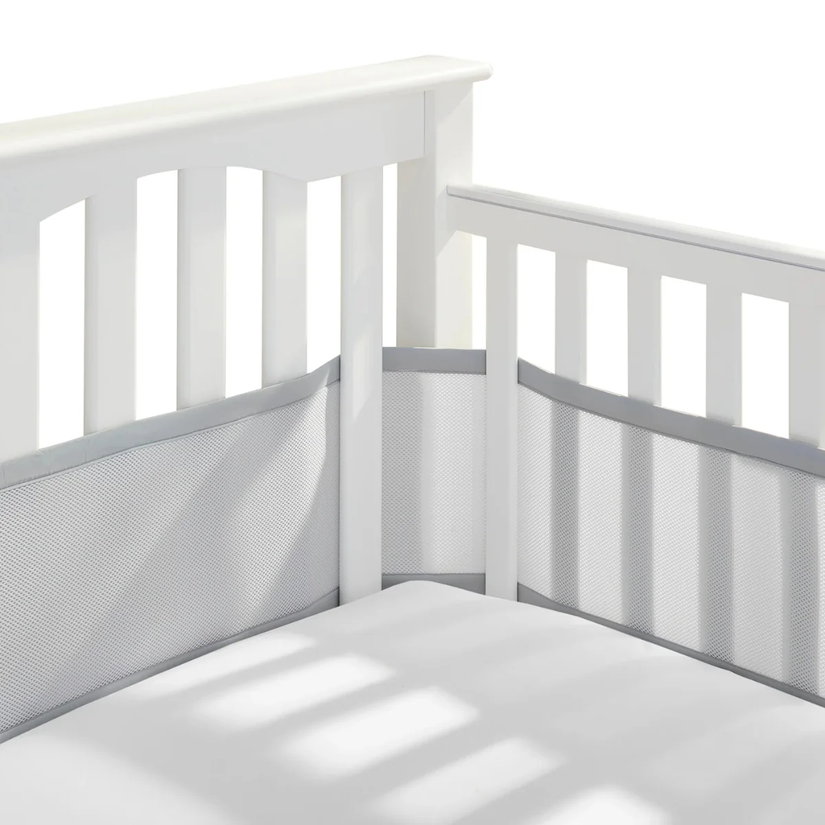 Halo Breathable Mesh Crib Liner for Mini Crib - Grey