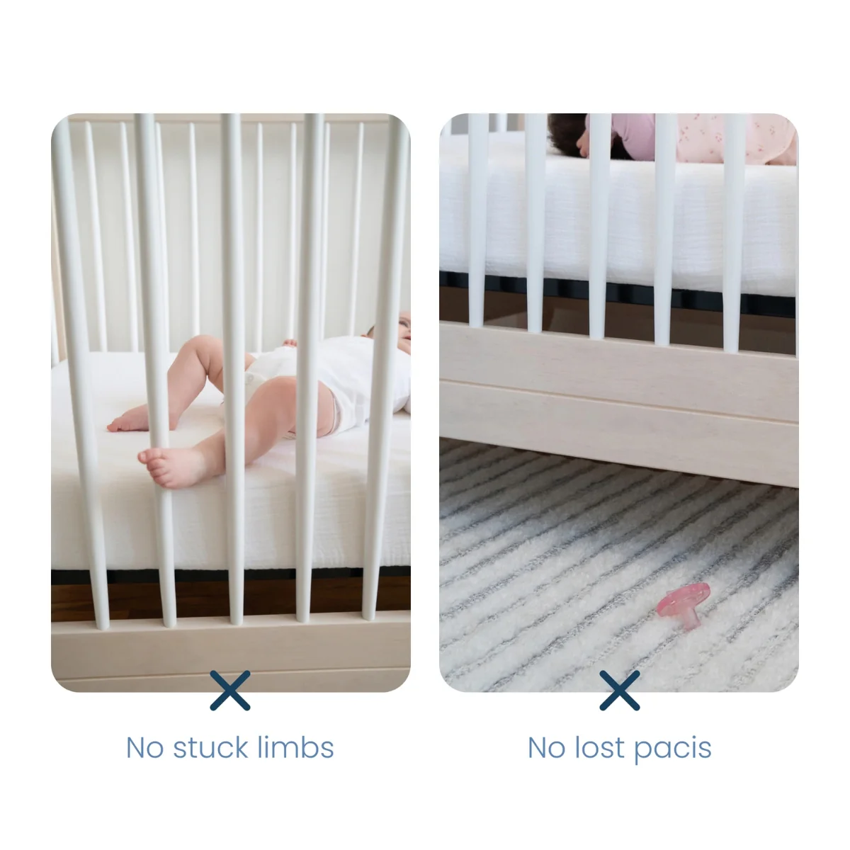 Halo Breathable Mesh Crib Liner for Mini Crib - Grey - Image 3