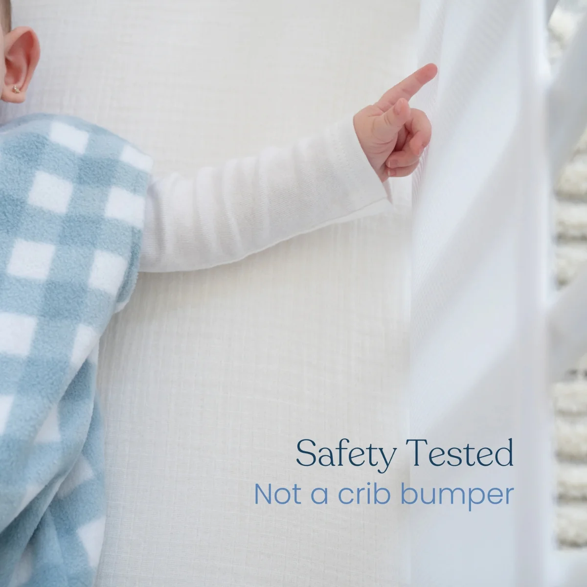 Halo Breathable Mesh Crib Liner for Mini Crib - Grey - Image 4