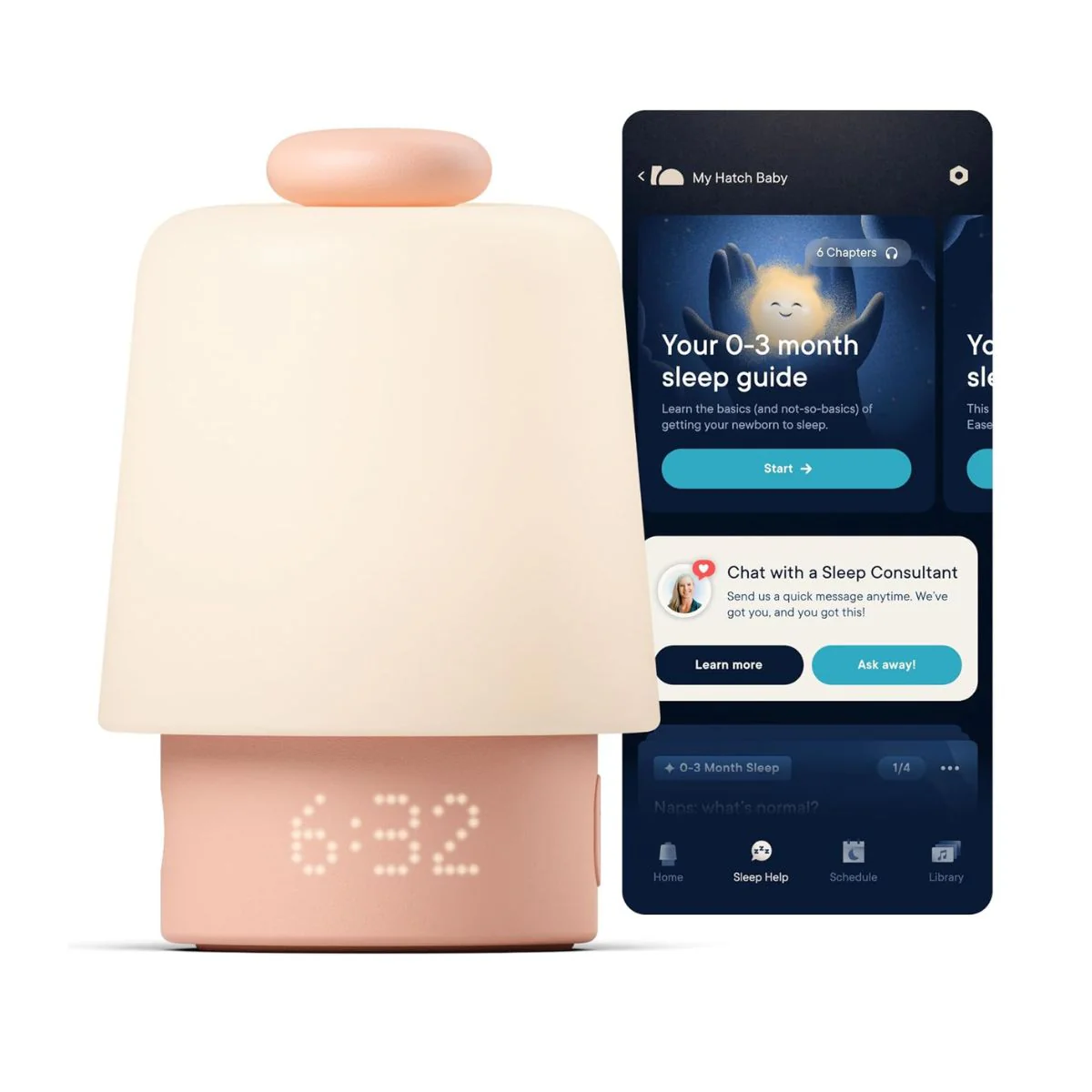 Hatch Baby Smart Night Light & Sound Machine WiFi - Peach - Image 3