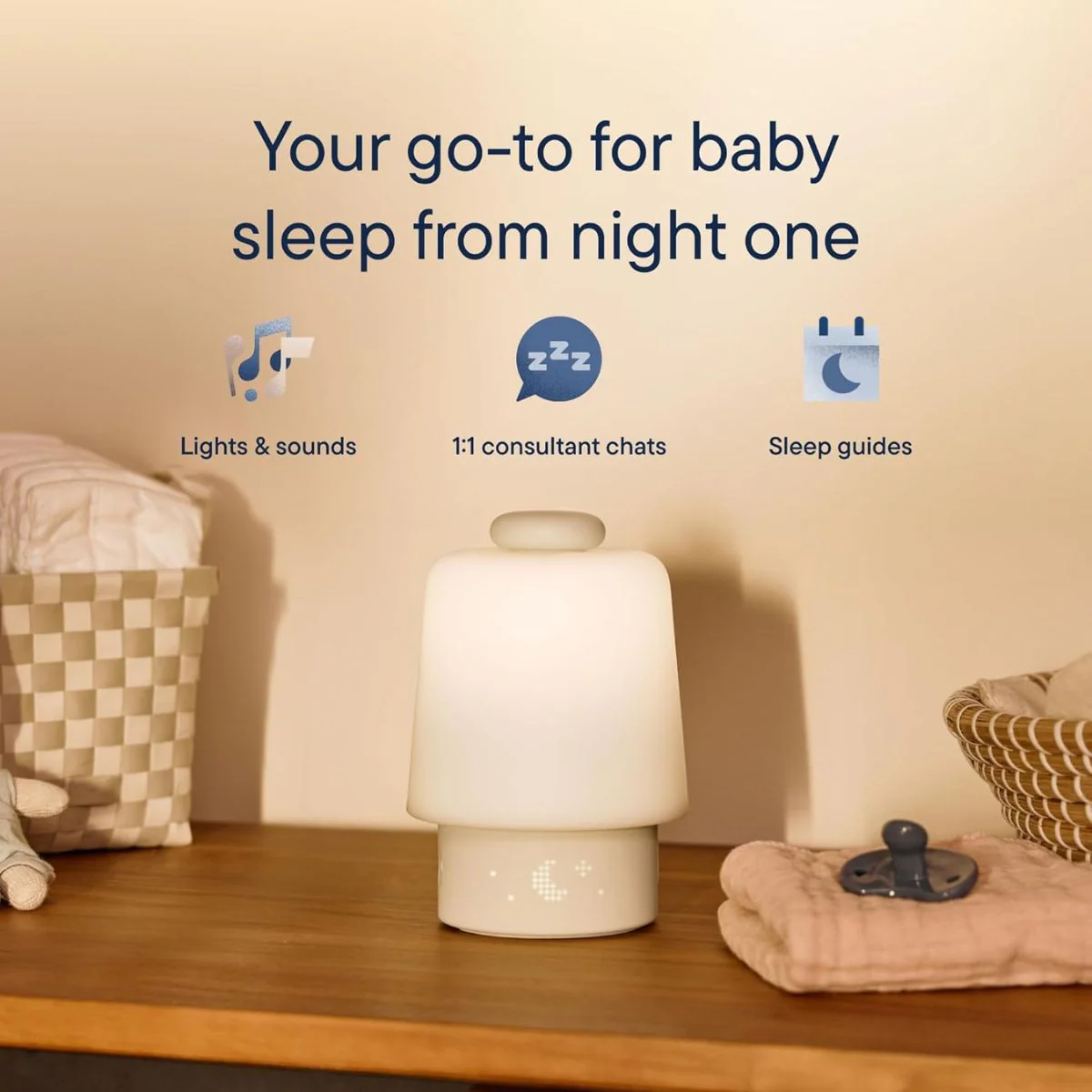 Hatch Baby Smart Night Light & Sound Machine WiFi - Peach - Image 7